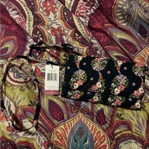 Vera Bradley Navy Quilted Floral Crossbody Bag
